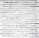 Glass mosaic natural stone mosaic tiles white clear carrara look quarry glass wall tile kitchen tile bathroom tile WC - MOS87-V1311