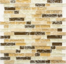 Mosaic tile Translucent light beige composite glass mosaic Crystal stone emperador light MOS87-V1353_f