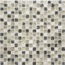 Glass mosaic natural stone mosaic tile gray green light gray anthracite clear quarry glass marble kitchen tile - MOS92-1052