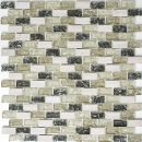Mosaic rods composite natural stone mosaic tile gray-green beige brick glass mosaic broken glass marble tile backsplash wall kitchen - MOS87-B1152