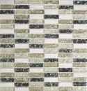 Rectangular mosaic tiles glass mosaic gray-green light gray quarry glass marble stone tile backsplash kitchen bathroom - MOS87-S1252