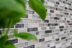 Hand sample mosaic tile tile backsplash translucent gray-green composite glass mosaic Crystal stone gray-green MOS87-V1352_m