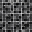 Natural stone rustic mosaic tile glass mosaic marble frosted glass dark gray black anthracite tile backsplash bathroom kitchen - MOS83-HQ29