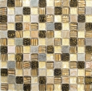 Natural stone rustic quartzite mosaic tile glass mosaic resin gold brown beige structure backsplash kitchen backsplash bathroom WC - MOS83-CR17