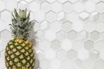 Hand-patterned mosaic tile Tile backsplash Translucent white Hexagon glass mosaic Crystal stone 3D white MOS11D-HXN11_m