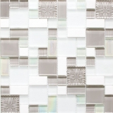Natural stone glass mosaic mosaic tiles white gray anthracite frosted glass tile backsplash kitchen backsplash - MOS88-MC659