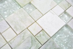 Hand-painted mosaic tile translucent gold light green combination glass mosaic Crystal stone onyx gold MOS88-MC639_m