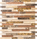 Glass mosaic natural stone rods glass mosaic mosaic tiles beige cream brown marble tile backsplash kitchen bathroom toilet - MOS86-1302
