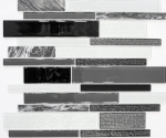 Glass mosaic natural stone mosaic tiles composite rods marble white gray anthracite black wall kitchen bathroom toilet - MOS67-GV34