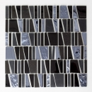 Natural stone glass mosaic marble mosaic tiles stainless steel black anthracite dark gray tile backsplash kitchen wall - MOS87-0107