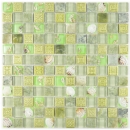 Natural stone rustic marble mosaic tile glass mosaic resin shell green pastel green clear beige bathroom tile kitchen wall WC - MOS82C-0502