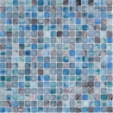 Natural stone glass mosaic mosaic tiles green blue gray anthracite frosted frosted glass tile backsplash kitchen wall WC - MOS92-XCR1501