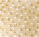 Glass mosaic natural stone mosaic tile white matt gold cream frosted glass tile backsplash kitchen - MOS92-1201