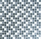 Glass mosaic natural stone mosaic tile gray anthracite dark gray white tile backsplash wall kitchen bathroom toilet - MOS92-0204