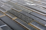 Hand-painted mosaic tile translucent ceramic black composite glass mosaic Crystal stone ceramic black MOS87SO-0329_m