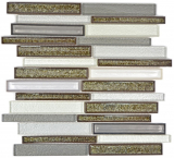 Mosaic tile translucent ceramic gray composite glass mosaic Crystal ceramic Arctic gray MOS83IC-0239_f