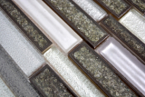 Hand-painted mosaic tile translucent ceramic gray composite glass mosaic Crystal ceramic Arctic gray MOS83IC-0239_m