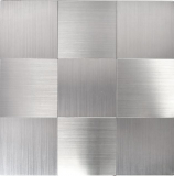 self-adhesive mosaic tile ALU silver metal tile backsplash kitchen backsplash MOS200-22M100