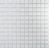 self-adhesive glass mosaic mosaic tile white matt tile backsplash kitchen backsplash MOS200-4CM20