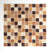 self-adhesive glass mosaic mosaic tile natural stone beige brown tile backsplash MOS200-4M372