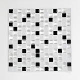 self-adhesive mosaic tiles optics vinyl adhesive film white silver black tile backsplash kitchen