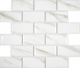 Metro Subway ceramic tiles Metro Calacatta Facette backsplash BATH shower MOS26M-0204