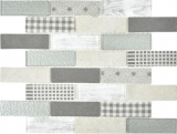 Translucent mosaic Brick ECO glass mosaic retro gray wall tile backsplash kitchen shower bathroom MOS88-R002