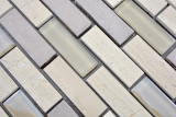 Hand pattern translucent mosaic self-adhesive composite glass mosaic stone gray glass MOS200-002_m