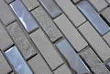 Hand pattern translucent mosaic self-adhesive composite glass mosaic stone black glass MOS200-003_m