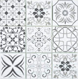Glass mosaic mosaic tiles retro Spanish look anthracite white wall tile backsplash MOS160-0301