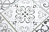 Hand pattern transparent crystal glass mosaic retro black&white wall tile backsplash kitchen bathroom MOS160-0301_m