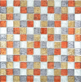 Transparent crystal glass mosaic gold silver black red structure wall tile backsplash kitchen bathroom MOS88-71739_f | 10 mosaic mats