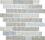 Translucent mosaic brick composite ECO glass mosaic textile gray wall tile backsplash kitchen bathroom MOS24-2097_f | 10 mosaic mats