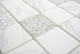 Hand sample GLASS mosaic ECO Carrara look mosaic tile wall tile backsplash kitchen bathroom MOS16-0202_m