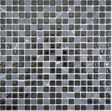 Natural stone glass mosaic mosaic tiles marble rustic black anthracite graphite wall tile backsplash kitchen tile bathroom WC - MOS58-0203