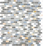 Mosaic rods composite natural stone glass mosaic shell brick anthracite gray tracotta mosaic tile wall tile backsplash kitchen bathroom - MOS86-0002
