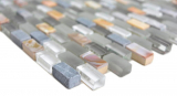 Hand pattern translucent glass mosaic composite stone shell gray mosaic tile wall tile backsplash kitchen bathroom MOS86-0002_m