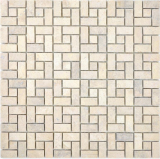 Marble mosaic wheel stone chocolate Marble mosaic wheel stone gray panther polished MOS88-B23_f