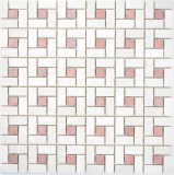 Marble mosaic tile wheel crema beige pink rose mosaic mat mosaic tile backsplash wall kitchen - MOS88-B27