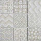 Patchwork mosaic tile wall ornament decor vintage ceramic mosaic gray anthracite mosaic tile wall - MOS22B-B01