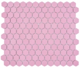 Ceramic mosaic hexagon antique pink R10B shower base floor tile Mosaic tiles kitchen bathroom floor MOS11H-1111-R10_f