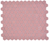 Hexagonal hexagon mosaic tile ceramic mini clinker red R10B shower tray floor tile mosaic tile non-slip bathroom - MOS11H-0900-R10