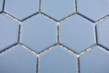 Hand pattern ceramic mosaic hexagon blue-green R10B shower tray floor tile mosaic tile kitchen bathroom floor MOS11H-0451-R10_m
