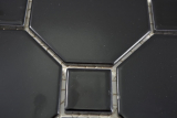 Hand pattern ceramic mosaic Octa black matt with black glossy mosaic tile wall tile backsplash kitchen bathroom MOS13-Octa0311_m
