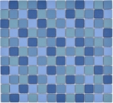 Ceramic mosaic blue turquoise pool mosaic tile RUGGED SHOWER BASIN FLOOR TILES backsplash kitchen wall - MOS18-0404-R10