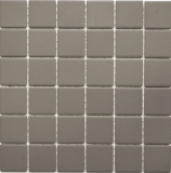 Ceramic mosaic tile mud gray unglazed RUGGED BATHROOM backsplash kitchen wall - MOS14B-0204-R10
