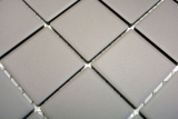 Hand-patterned mosaic tile ceramic mud gray unglazed RUTSCHEMMEND BAD MOS14B-0204-R10_m