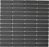 Ceramic rod mosaic tile black anthracite unglazed non-slip shower tray floor tile bathroom tile wall - MOS24B-0310-R10