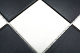 Hand pattern mosaic tile ceramic chessboard black white shower tray floor tile MOS22-0304-R10_m