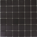 Ceramic mosaic tile matt black umbra unglazed RUGGED shower tray bathroom tile wall tile - MOS14B-0303-R10